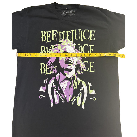 Beetlejuice TShirt Mens Medium Black Graphic Horror Movie Halloween Betelgeuse - Picture 3 of 5